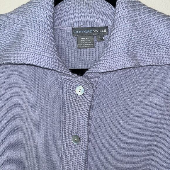 Clifford & Wills Cardigan Sweater Long Belted Button Down Womens Size Small NEW - Picture 9 of 13